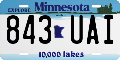 MN license plate 843UAI