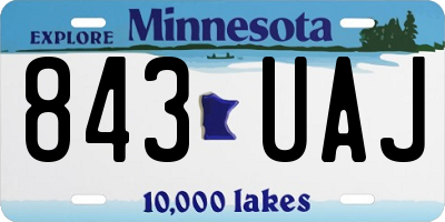 MN license plate 843UAJ