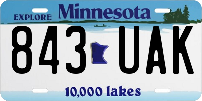 MN license plate 843UAK