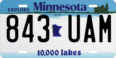 MN license plate 843UAM