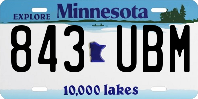 MN license plate 843UBM