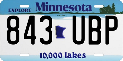 MN license plate 843UBP