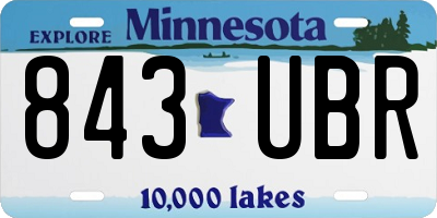 MN license plate 843UBR