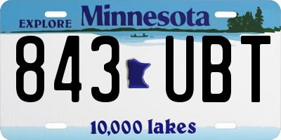 MN license plate 843UBT
