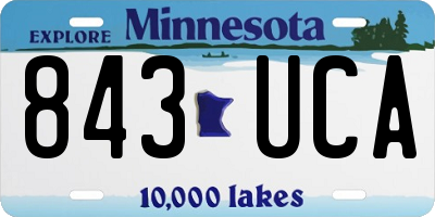 MN license plate 843UCA