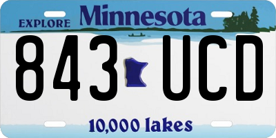 MN license plate 843UCD