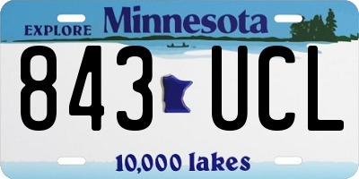 MN license plate 843UCL