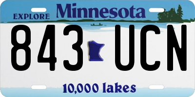 MN license plate 843UCN