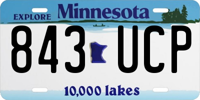 MN license plate 843UCP