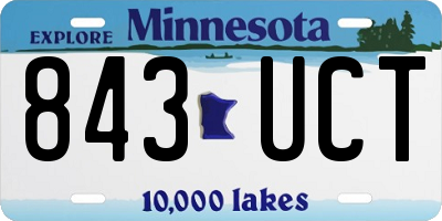 MN license plate 843UCT