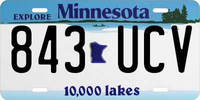 MN license plate 843UCV