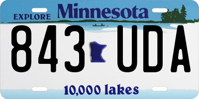 MN license plate 843UDA