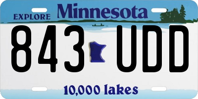 MN license plate 843UDD