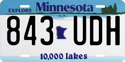 MN license plate 843UDH