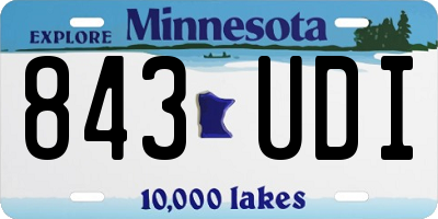 MN license plate 843UDI