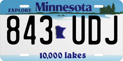 MN license plate 843UDJ