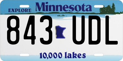 MN license plate 843UDL