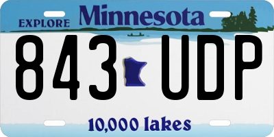 MN license plate 843UDP