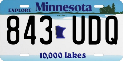 MN license plate 843UDQ
