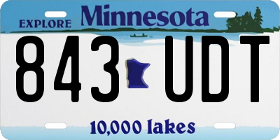 MN license plate 843UDT