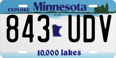 MN license plate 843UDV