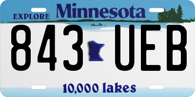 MN license plate 843UEB