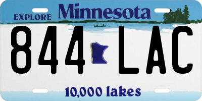 MN license plate 844LAC