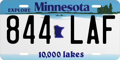 MN license plate 844LAF