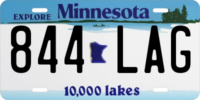 MN license plate 844LAG