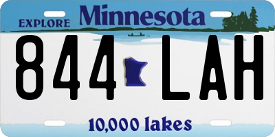 MN license plate 844LAH