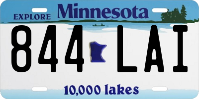 MN license plate 844LAI