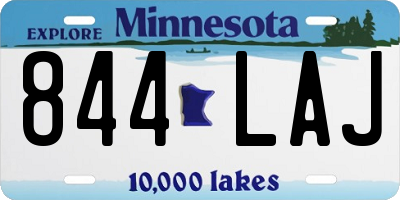 MN license plate 844LAJ