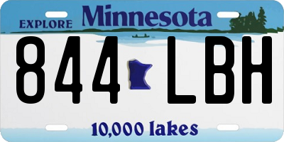 MN license plate 844LBH