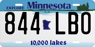 MN license plate 844LBO