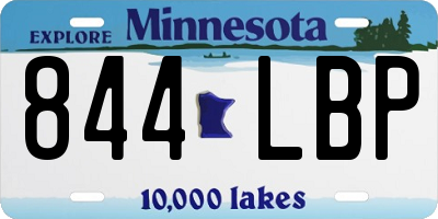 MN license plate 844LBP