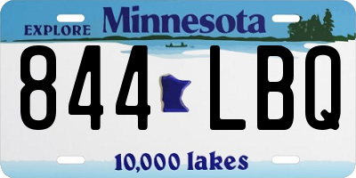 MN license plate 844LBQ