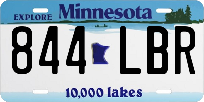 MN license plate 844LBR