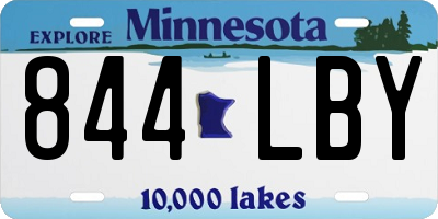 MN license plate 844LBY