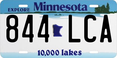 MN license plate 844LCA