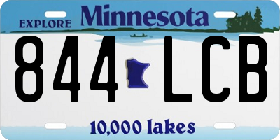 MN license plate 844LCB