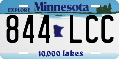 MN license plate 844LCC