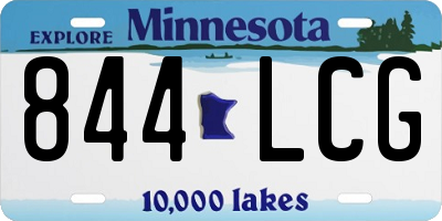 MN license plate 844LCG