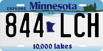 MN license plate 844LCH