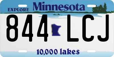 MN license plate 844LCJ