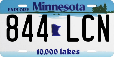 MN license plate 844LCN