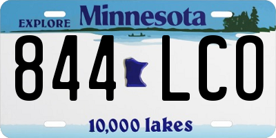 MN license plate 844LCO