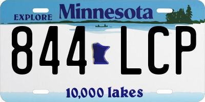 MN license plate 844LCP
