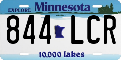 MN license plate 844LCR