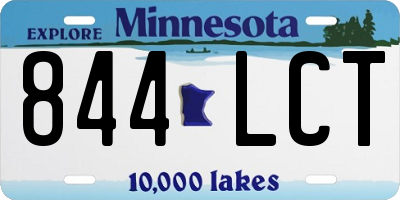 MN license plate 844LCT
