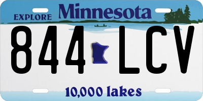 MN license plate 844LCV